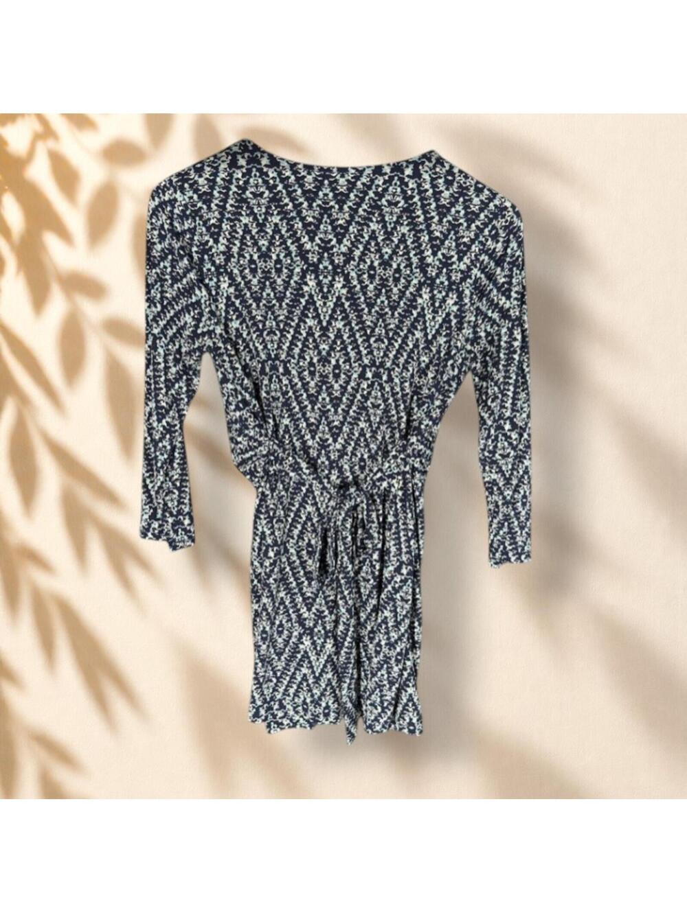 Motherhood Maternity Mini Dress Women S Small Black Striped Short V-Neck Casual - Picture 2 of 7